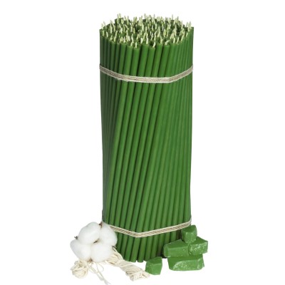 Diveevo rohelise mesilasvaha kirikuküünlad N100